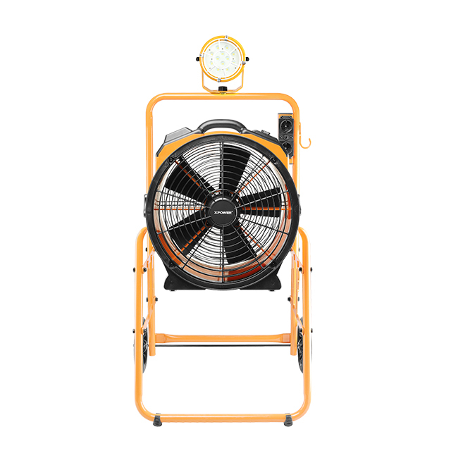 XPOWER FA-420K6 18' MOBILT K&Oslash;LEVENTILATOR S&AElig;T MED LED SPOTLIGHT, VOGN