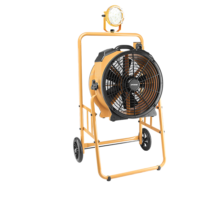 XPower FA-420K6 18  'kit de ventilador de refrigeração móvel com holofotes LED, carrinho
