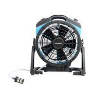 XPOWER FM-65WB 900CFM ພັດລົມທີ່ເຮັດວຽກດ້ວຍແບັດເຕີລີ່ທີ່ມີປ້ຳໃນຕົວ 